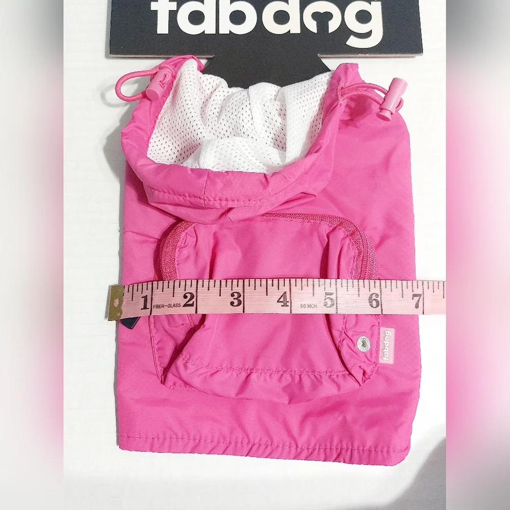 Fabdog Hot Pink Dog Raincoat XS 8